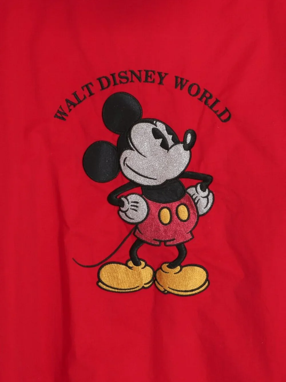 Vintage Walt Disney Mickey Red Hooded Zip Jacket Mesh Lined Size XXL